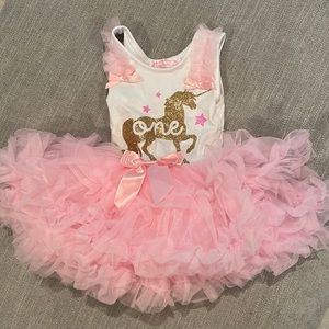 One year old unicorn Tutu birthday dress